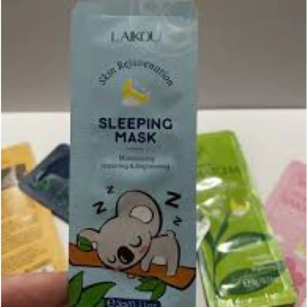Sleeping Mask with Koala Design in Light Blue
